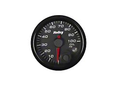 Holley 2-1/16-Inch Analog Style Oil Pressure Gauge; 10 to 100 PSI; Black (Universal; Some Adaptation May Be Required)