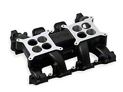 Holley GM LS3/L92 Dual Plane Carbureted Intake Manifold; Black (07-08 6.2L Sierra 1500 Denali)