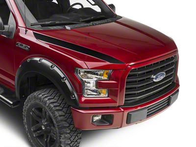 SEC10 Hood Accent Decal; Gloss Black (15-20 F-150)