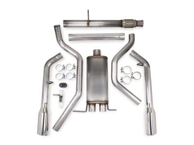 Hooker BlackHeart Dual Exhaust System with Polished Tips; Rear Exit (09-18 4.8L Sierra 1500)