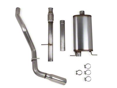 Hooker BlackHeart Single Exhaust System with Polished Tip; Side Exit (09-18 4.8L Sierra 1500)