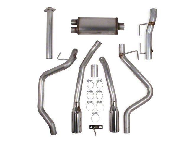 Hooker BlackHeart Dual Exhaust System with Polished Tips; Rear Exit (11-14 3.5L EcoBoost F-150)