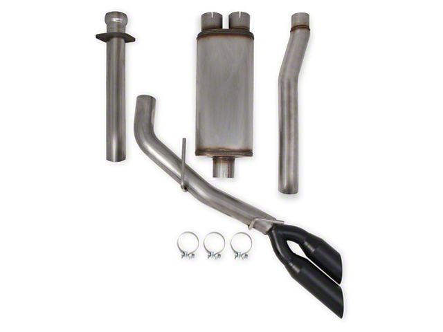 Hooker BlackHeart Single Exhaust System with Black Tips; Middle Side Exit (17-20 F-150 Raptor)