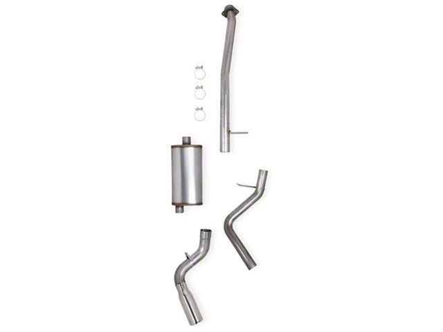 Hooker BlackHeart Single Exhaust System with Polished Tip; Side Exit (04-06 5.3L Sierra 1500)