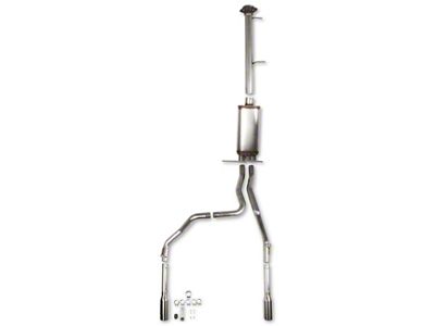 Hooker BlackHeart Dual Exhaust System with Chrome Tips; Rear Exit (15-19 6.0L Sierra 3500 HD)
