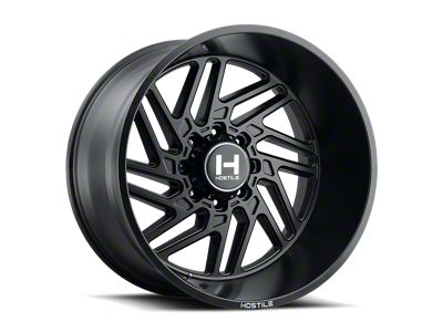 Hostile Jigsaw Asphalt 8-Lug Wheel; 24x14; -76mm Offset (03-09 RAM 2500)