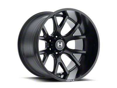 Hostile Rage Asphalt 8-Lug Wheel; 24x14; -76mm Offset (03-09 RAM 3500 SRW)