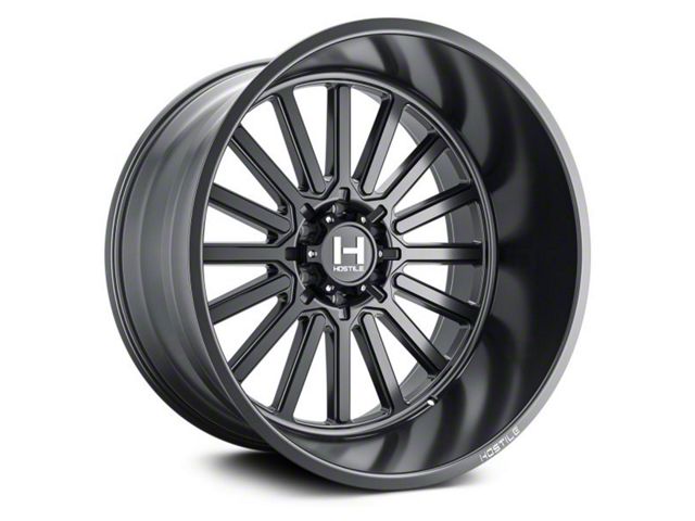 25mm Offset Rims Hostile RAM 3500 Titan Asphalt 8-Lug Wheel; 22x10; -25mm Offset H127 ...