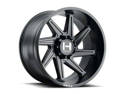 Hostile Dagr Asphalt 8-Lug Wheel; Left Directional; 22x12; -44mm Offset (11-14 Sierra 2500 HD)