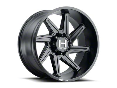 Hostile Dagr Asphalt 8-Lug Wheel; Right Directional; 22x12; -44mm Offset (11-14 Sierra 2500 HD)
