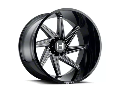 Hostile Dagr Blade Cut 8-Lug Wheel; Right Directional; 22x12; -44mm Offset (11-14 Silverado 3500 HD SRW)