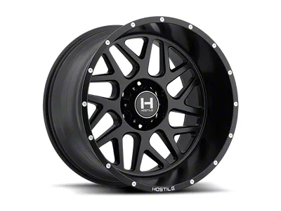 Hostile Sprocket Asphalt 6-Lug Wheel; 20x10; -19mm Offset (14-18 Silverado 1500)