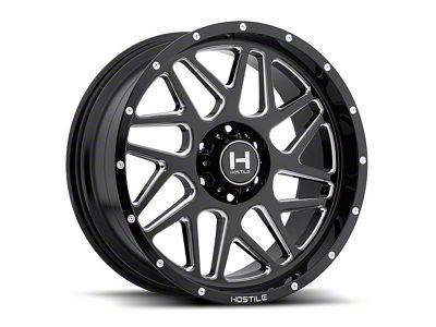 Hostile Sprocket Blade Cut 8-Lug Wheel; 22x10; -25mm Offset (15-19 Silverado 3500 HD SRW)