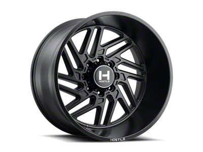 Hostile Jigsaw Asphalt 8-Lug Wheel; 24x14; -76mm Offset (06-08 RAM 1500 Mega Cab)