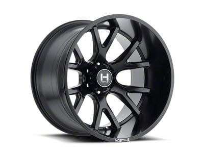 Hostile Rage Asphalt 8-Lug Wheel; 24x14; -76mm Offset (20-24 Sierra 2500 HD)