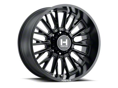 Hostile Fury Asphalt 8-Lug Wheel; 22x14; -76mm Offset (20-26 Sierra 3500 HD SRW)