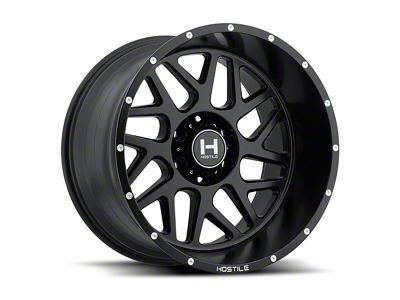 Hostile Sprocket Asphalt 8-Lug Wheel; 22x10; -25mm Offset (20-24 Sierra 3500 HD SRW)