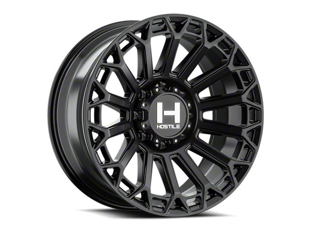 25mm Offset Rims Hostile Silverado 2500 Warrior Asphalt 8-Lug Wheel; 22x10; -25mm Offset ...