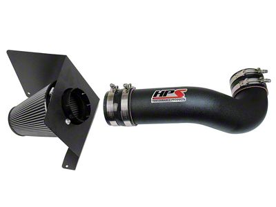 HPS Shortram Cold Air Intake; Wrinkle Black (07-08 5.3L Sierra 1500)