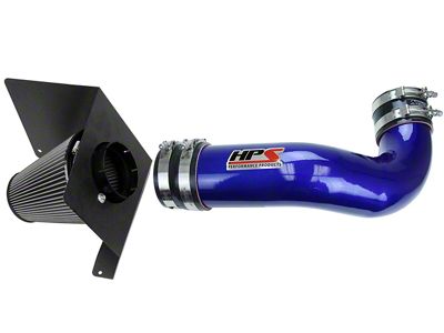 HPS Shortram Cold Air Intake; Blue (07-08 5.3L Silverado 1500)