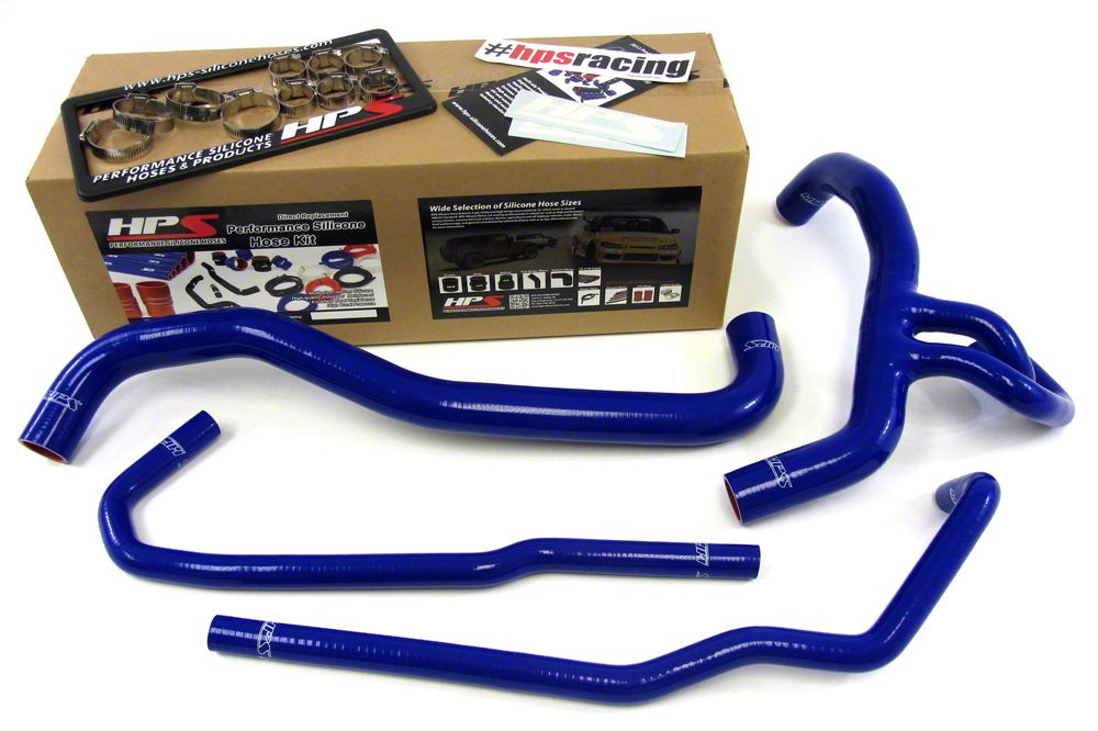 HPS F-150 Silicone Radiator Coolant Hose Kit; Blue 57-1273-BLUE (10-14 ...