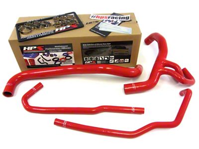 HPS Silicone Radiator Coolant Hose Kit; Red (10-14 6.2L F-150)