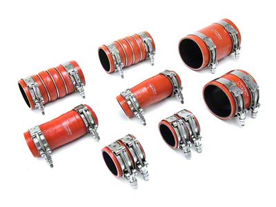HPS High Temp Aramid Reinforced Silicone Intercooler Hose Boot Kit; Orange (17-20 F-150 Raptor)