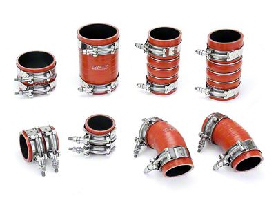 HPS High Temp Aramid Reinforced Silicone Intercooler Hose Boot Kit; Orange (15-16 3.5L EcoBoost F-150)