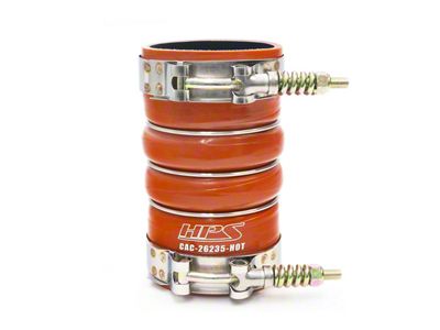 HPS High Temp Aramid Reinforced Silicone Hot Side Intercooler Hose Boot; Orange (10-12 6.7L RAM 2500)