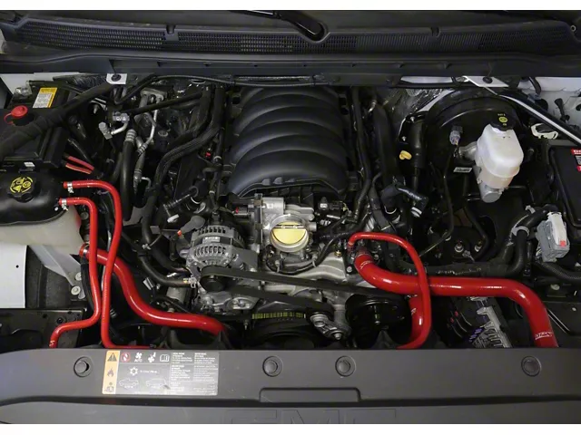 HPS Silicone Radiator Coolant Hose Kit; Red (14-18 V8 Sierra 1500)