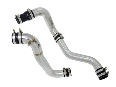 HPS Intercooler Hot and Cold Side Charge Pipes; Polished (13-16 6.6L Duramax Sierra 3500 HD)