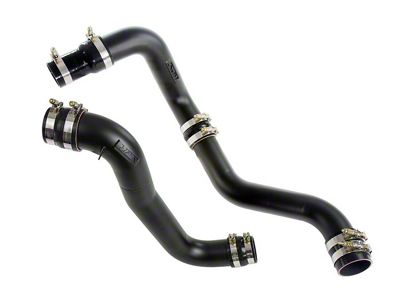 HPS Intercooler Hot and Cold Side Charge Pipes; Wrinkle Black (13-16 6.6L Duramax Sierra 3500 HD)