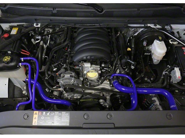 HPS Silicone Radiator Coolant Hose Kit; Blue (14-18 V8 Silverado 1500)
