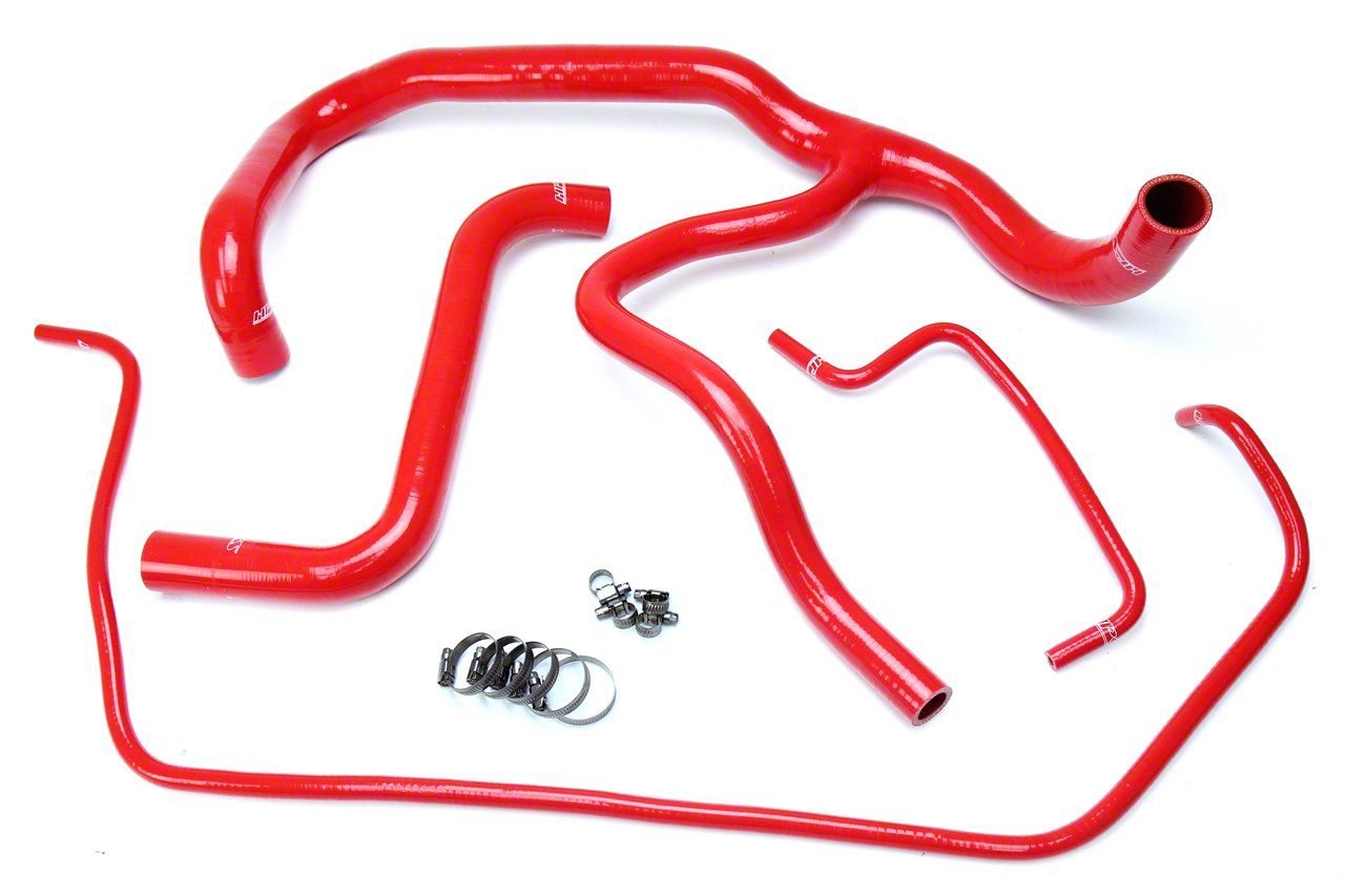 HPS Silverado 1500 Silicone Radiator Coolant Hose Kit; Red
