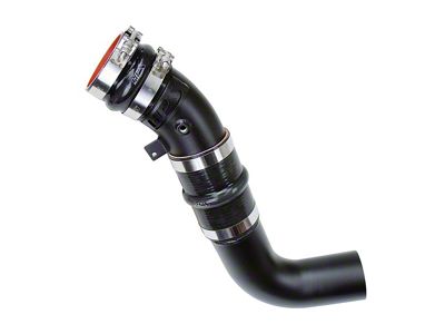 HPS Intercooler Cold Side Charge Pipe; Wrinkle Black (17-25 6.6L Duramax Silverado 3500 HD)