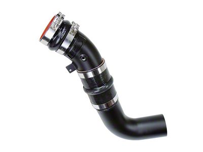 HPS Intercooler Cold Side Charge Pipe; Wrinkle Black (17-24 6.6L Duramax Silverado 3500 HD)
