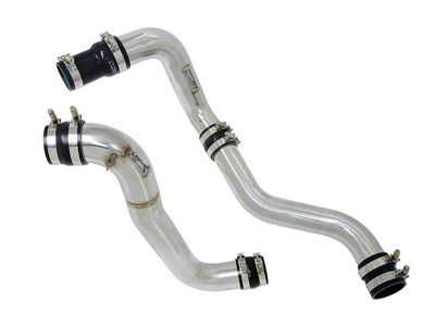 HPS Intercooler Hot and Cold Side Charge Pipes; Polished (13-16 6.6L Duramax Silverado 3500 HD)