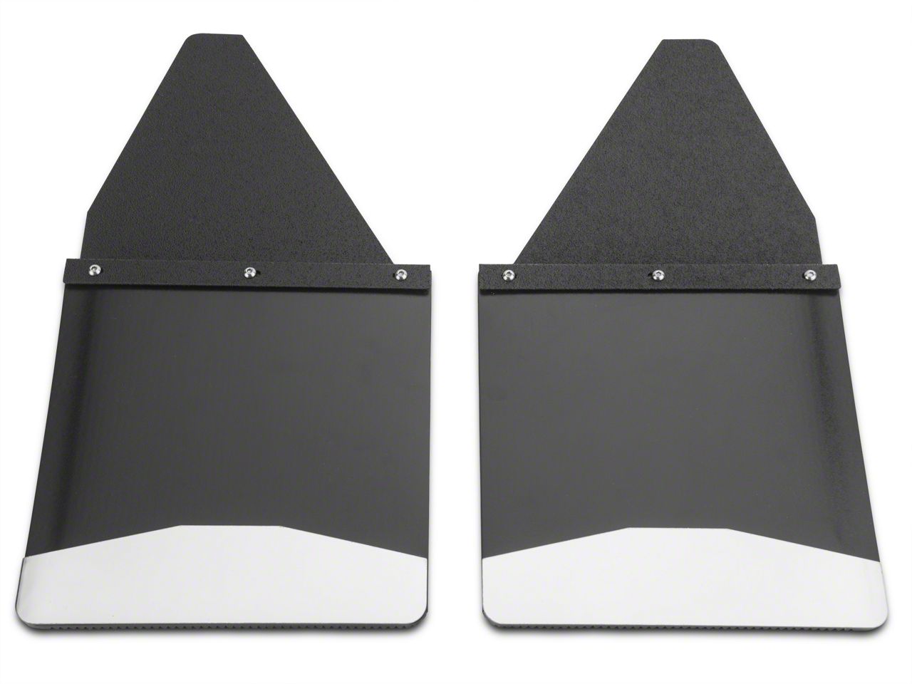Husky Liners Kick Back Mud Flaps 12in Wide 17100 Black Top & Stainless Steel Weight