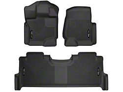 Husky Liners X-Act Contour Front and Second Seat Floor Liners; Black (21-22 F-150 SuperCrew)