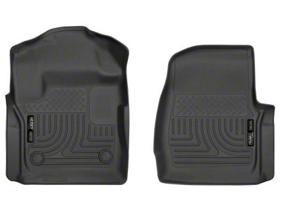 Husky Liners WeatherBeater Front Floor Liners; Black (17-25 F-350 Super Duty Regular Cab)