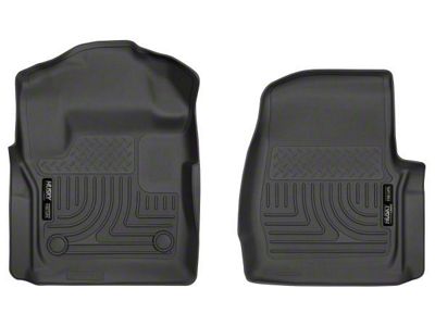 Husky Liners WeatherBeater Front Floor Liners; Black (17-24 F-350 Super Duty Regular Cab)