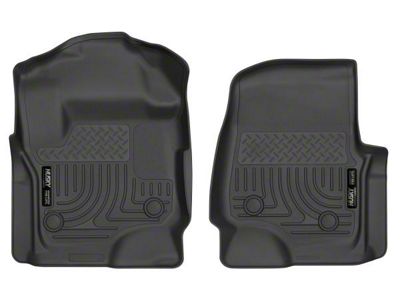 Husky Liners WeatherBeater Front Floor Liners; Black (17-25 F-350 Super Duty SuperCab, SuperCrew w/ Vinyl Floors)