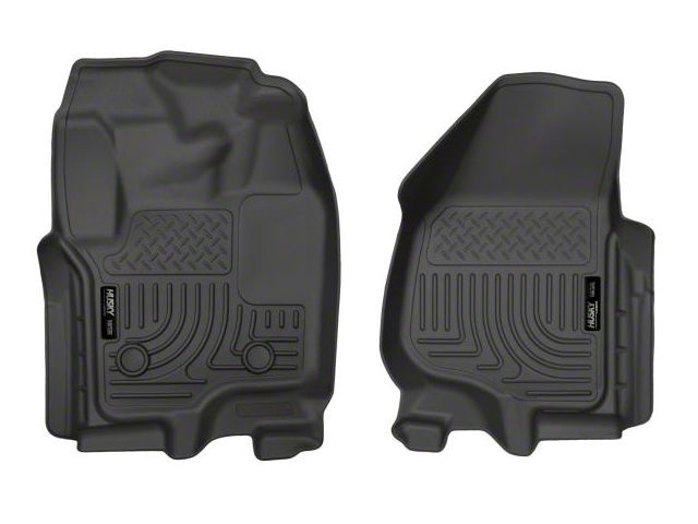 Husky Liners WeatherBeater Front Floor Liners; Black (12-16 F-350 Super Duty SuperCab, SuperCrew w/o Floor Shifter)