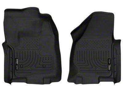 Husky Liners WeatherBeater Front Floor Liners; Black (12-16 F-350 Super Duty Regular Cab w/o Floor Shifter)