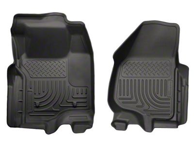 Husky Liners WeatherBeater Front Floor Liners; Black (11-12 F-350 Super Duty SuperCab, SuperCrew w/o Floor Shifter)