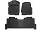 X-Act Contour Front and Second Seat Floor Liners; Black (17-22 F-350 Super Duty SuperCrew w/ Rear Underseat Storage)