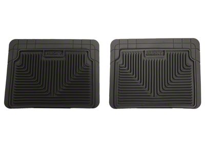 Heavy Duty Second Seat Floor Mats; Black (99-06 Silverado 1500 Extended Cab, Crew Cab)