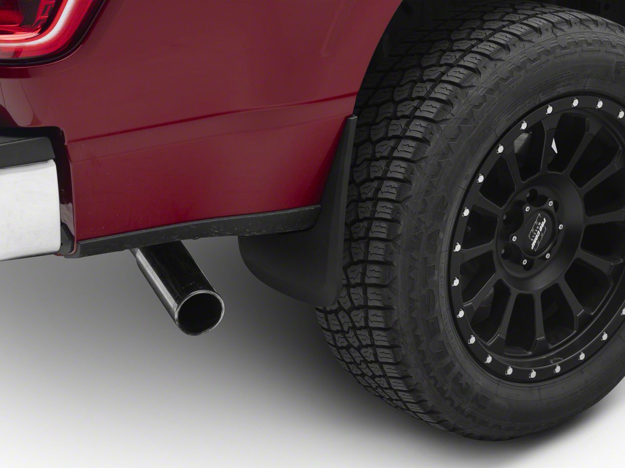 Husky MudDog Mud Flaps For Ford F150, F250, F350 (1988-2020) - Front & Rear Set, Black Rubber