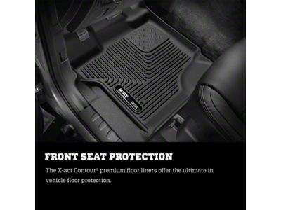 Husky Liners X-Act Contour Front and Second Seat Floor Liners; Black (21-25 F-150 SuperCrew)