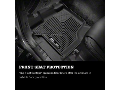 Husky Liners X-Act Contour Front and Second Seat Floor Liners; Black (21-24 F-150 SuperCrew)